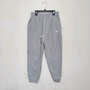 Nike Boys XL Youth Jogger Sweatpants Gray White Swoosh Logo